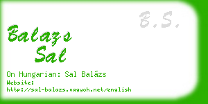 balazs sal business card